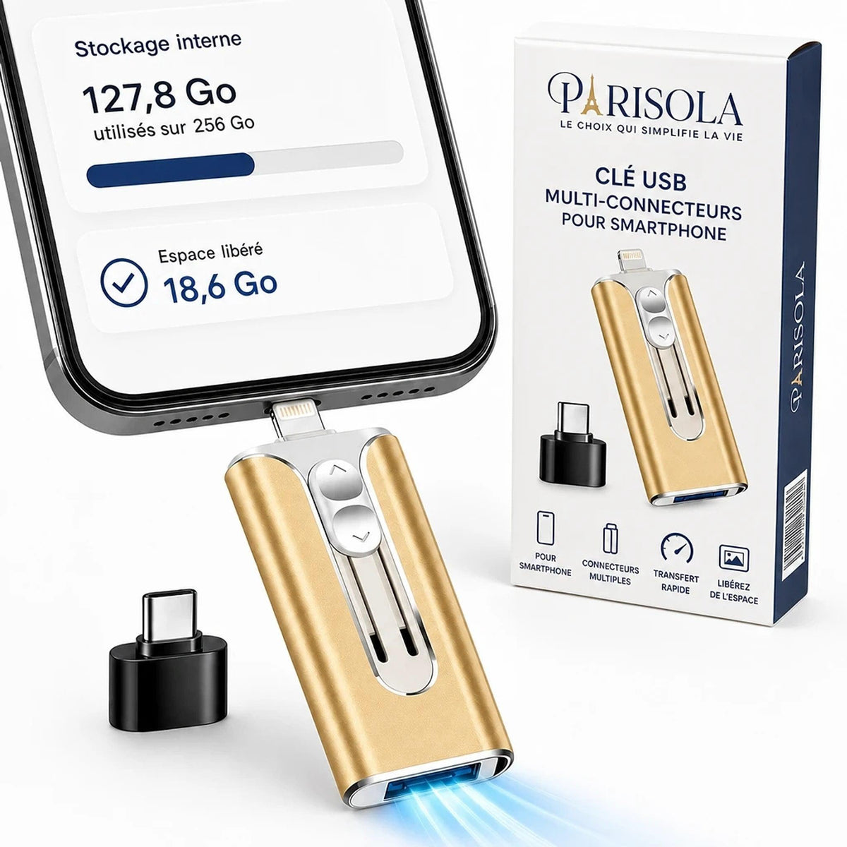 Lumiora – Clé USB C Multi-Connecteurs