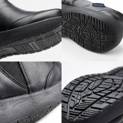 Chaussures de service femme slip-on noires semelle antidérapante