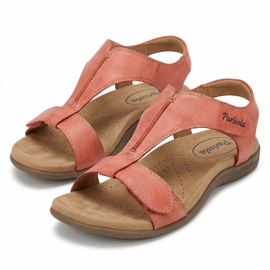 Sandales Ouvertes Femme Bride Velcro Corail Jaune Noir