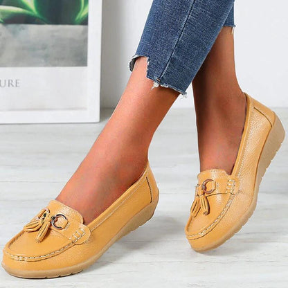 Mocassin orthopédique femme cuir synthétique semelle EVA slip-on