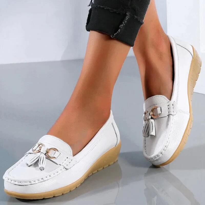 Mocassin orthopédique femme cuir synthétique semelle EVA slip-on