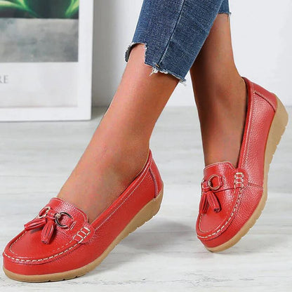 Mocassin orthopédique femme cuir synthétique semelle EVA slip-on