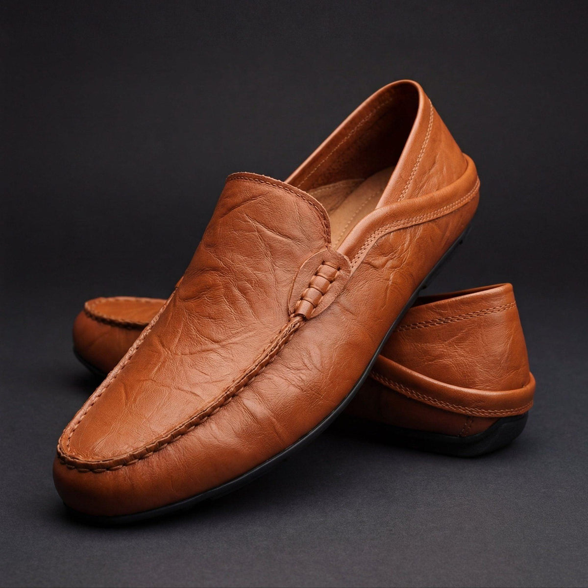 Mocassin Cuir Homme Sans Lacets