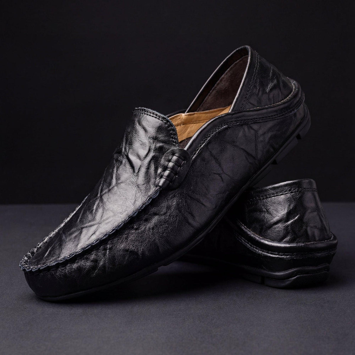 Mocassin Cuir Homme Sans Lacets