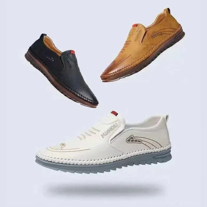 Mocassins homme cuir véritable semelle EVA antidérapante