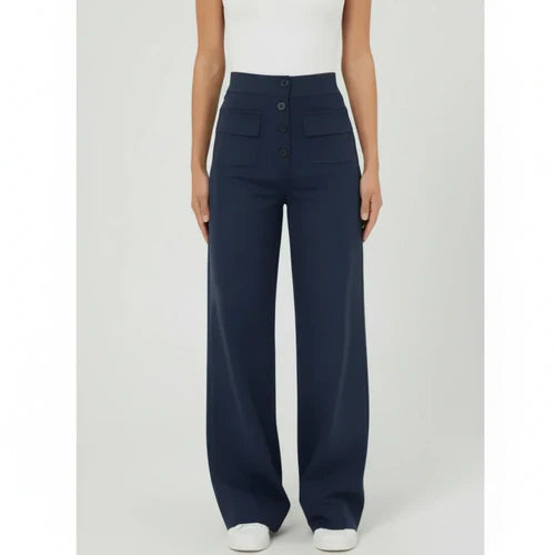 Pantalon femme taille haute élégant confort