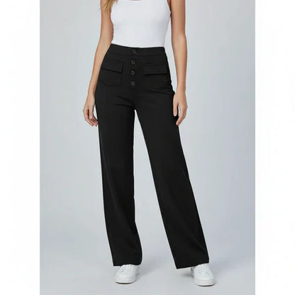 Pantalon femme taille haute élégant confort