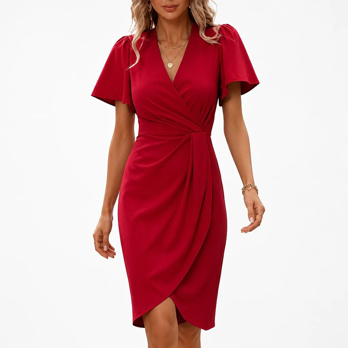 Nathelys – Robe Portefeuille Midi Chic