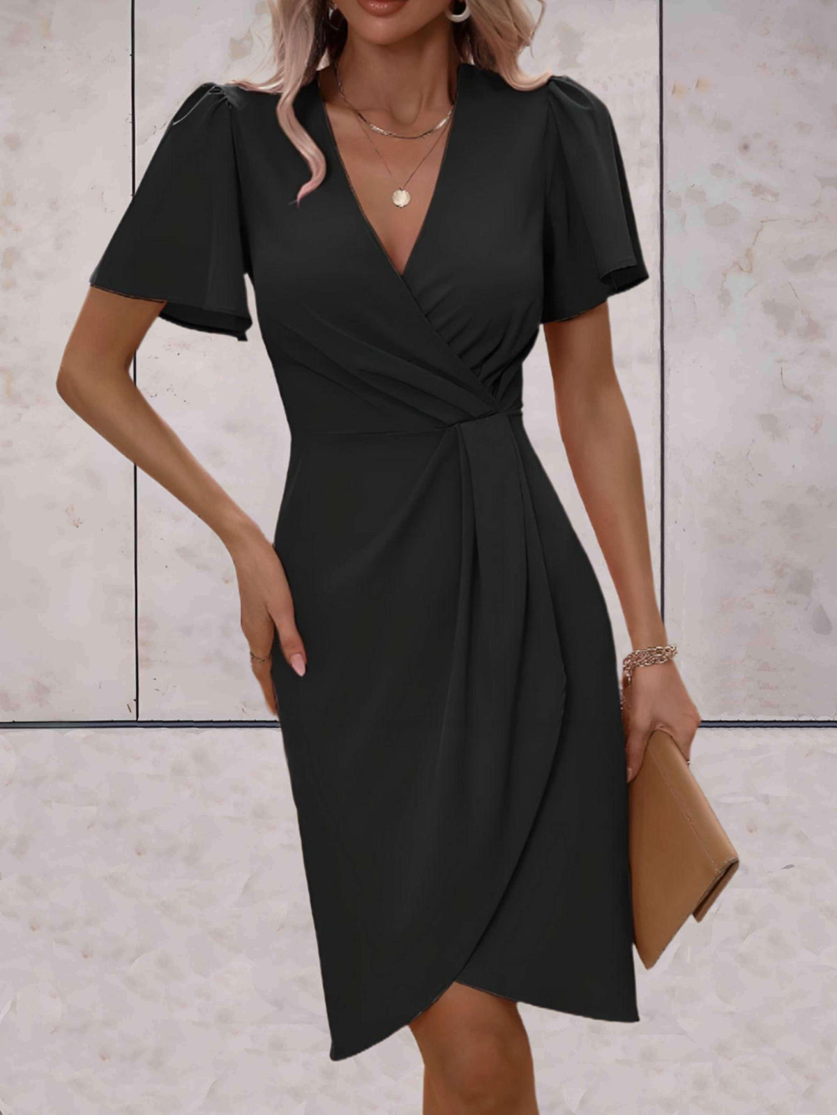 Nathelys – Robe Portefeuille Midi Chic