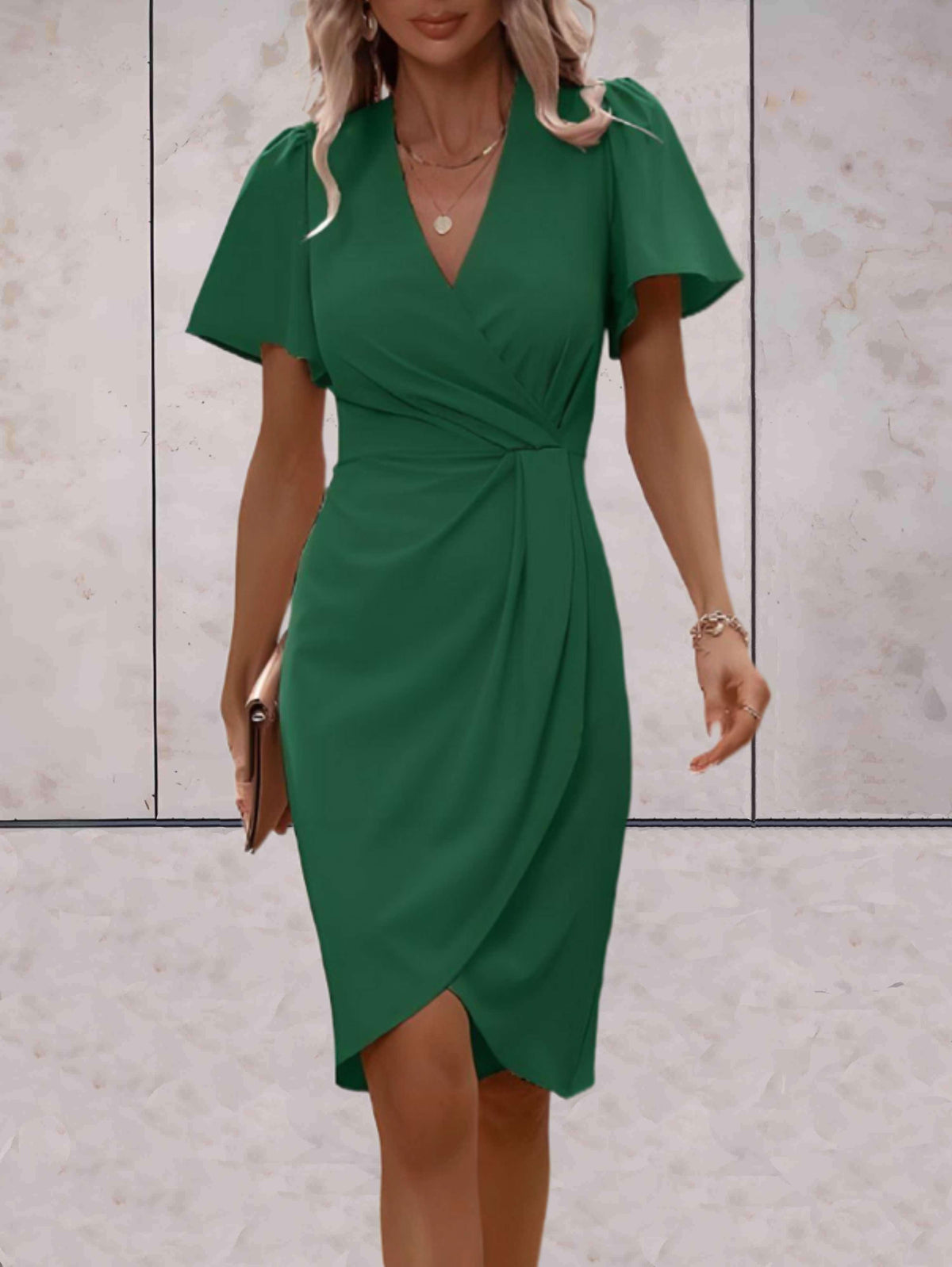 Nathelys – Robe Portefeuille Midi Chic