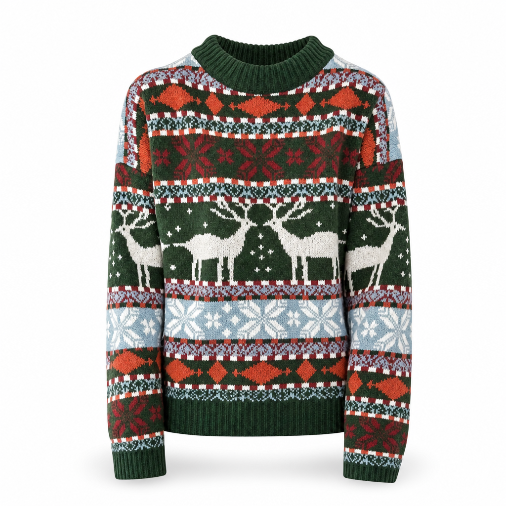 Élégance Hivernale – pull de Noël femme – White Background