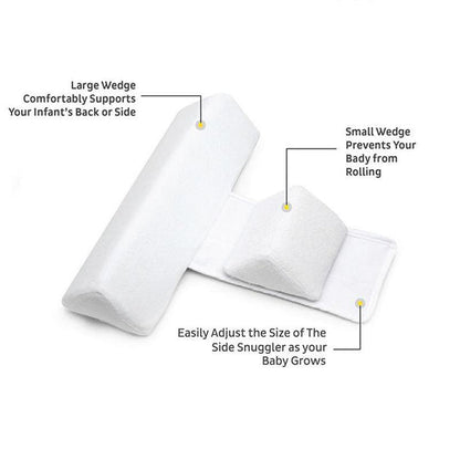 Coussin antiroulis bébé mousse à mémoire forme angle 45-90° housse lavable 0-12 mois