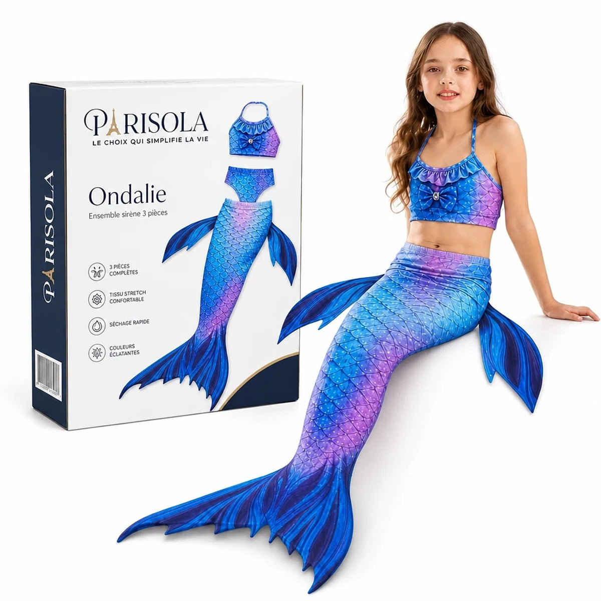 Ondalie – Maillot de Bain Sirène Fille