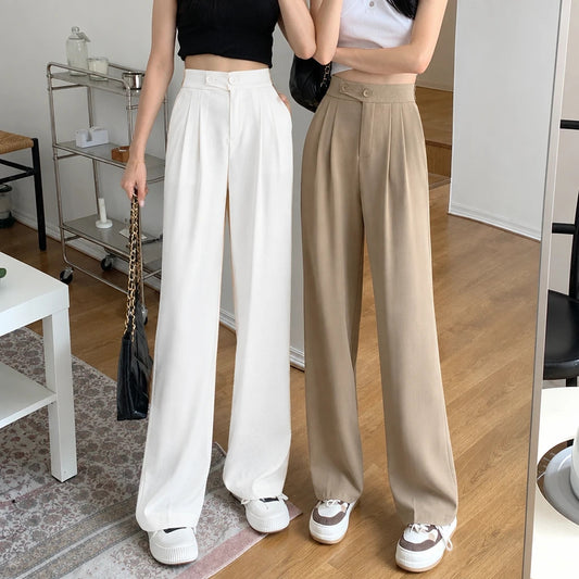 Pantalon Taille Haute Large