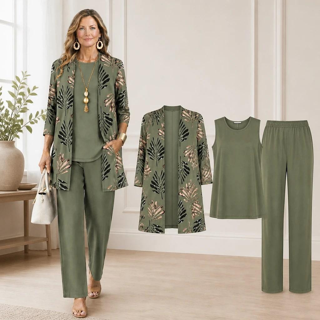 Parisola – Pantalon Fluide Ensemble 3 Pièces