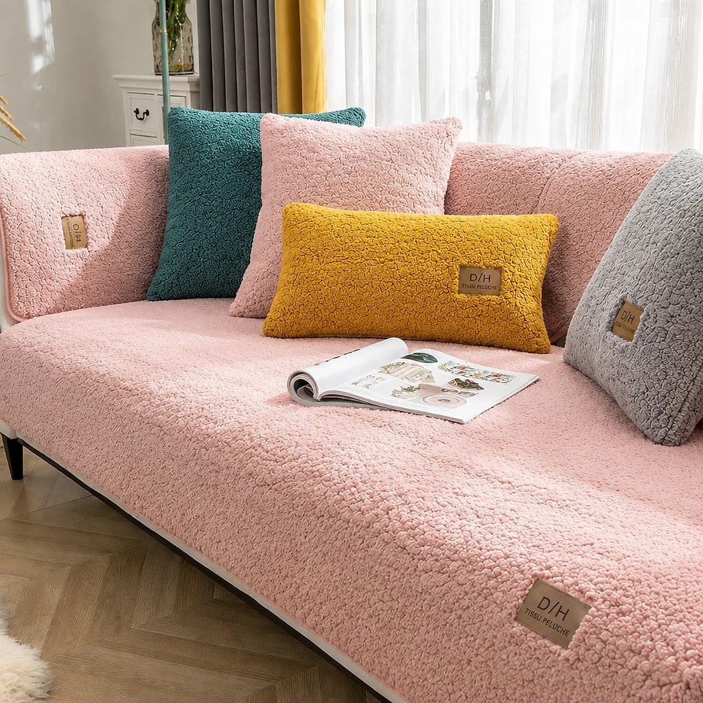 Plaid Canapé en Peluche Antidérapant