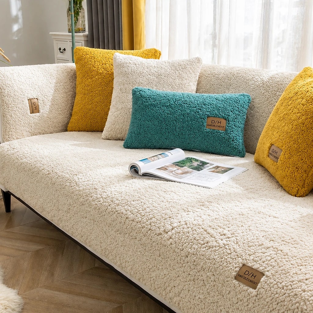 Plaid Canapé en Peluche Antidérapant