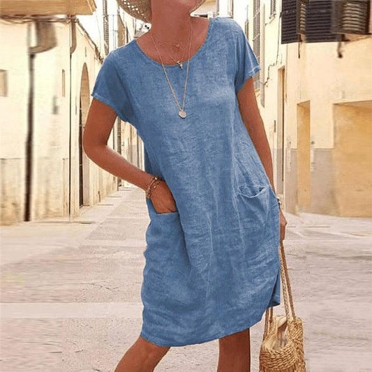 Robe Longue Femme Midi en Lin