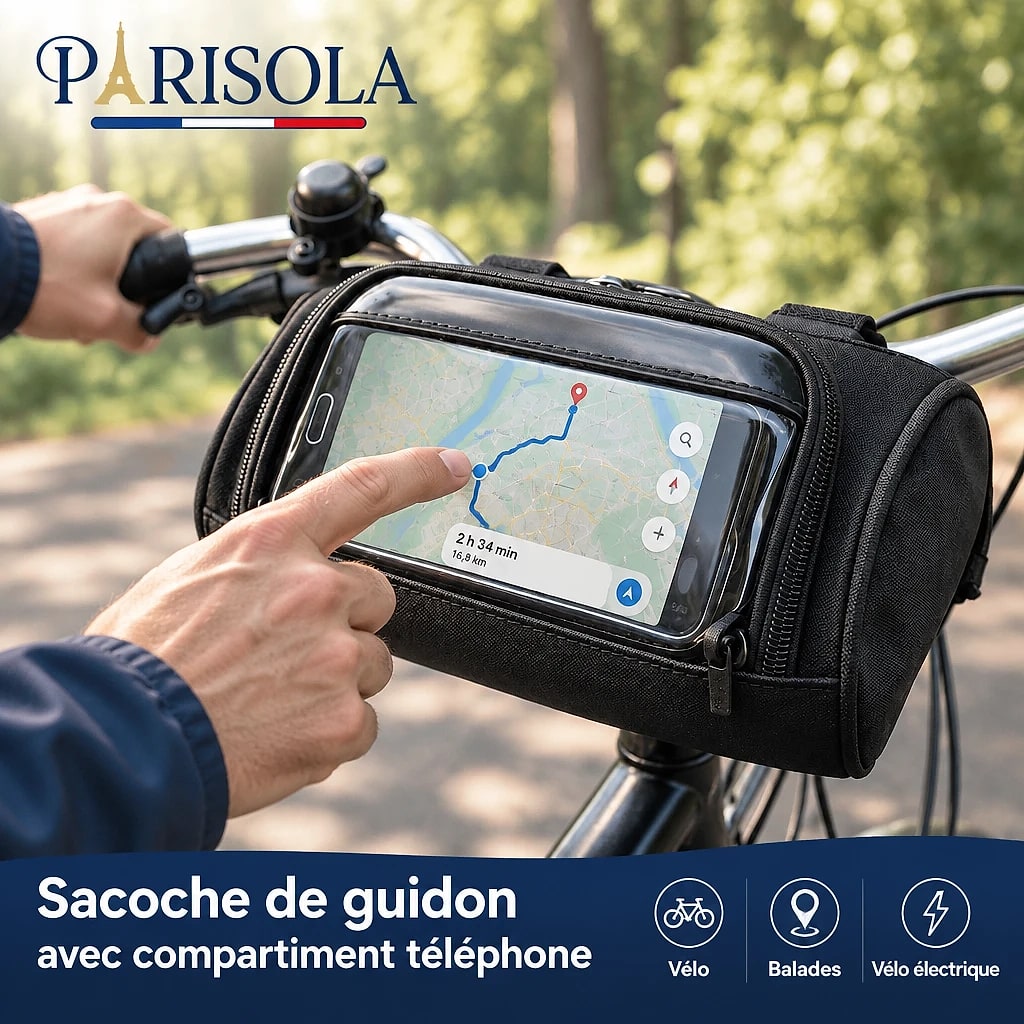Sacoche Guidon Vélo Tactile