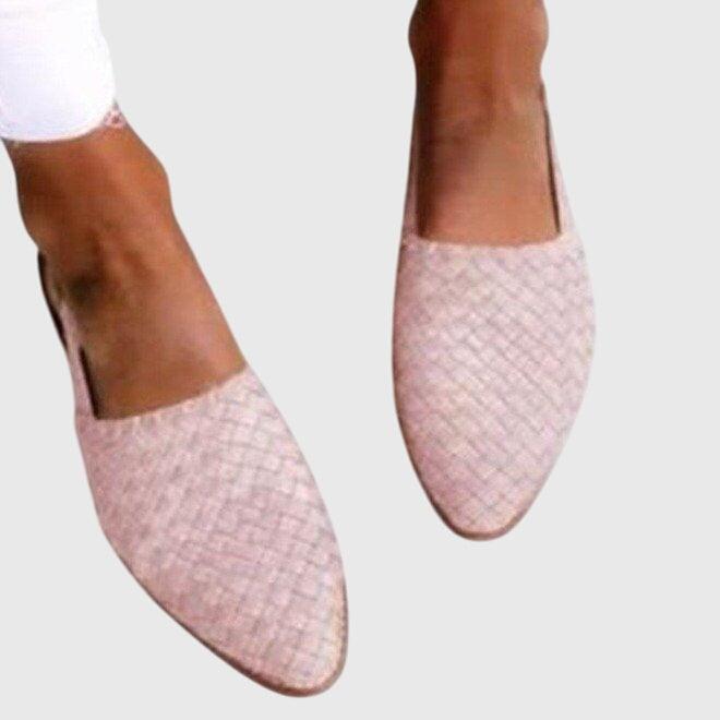 Sandales Plates Cuir Tressé Femme