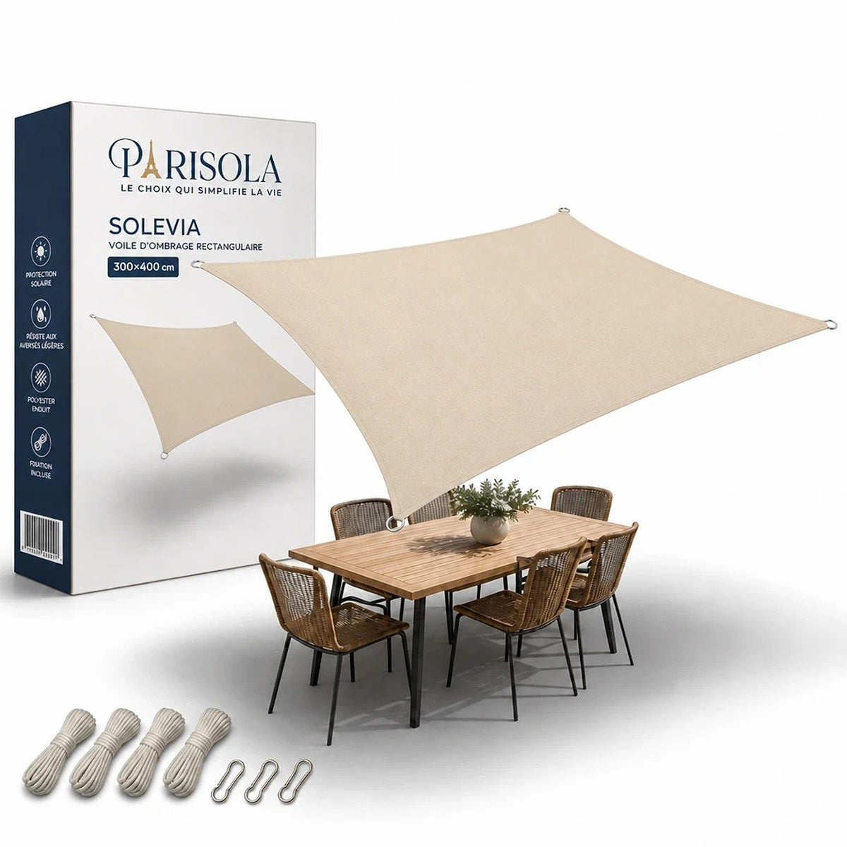 Solevia – Voile d’Ombrage Rectangulaire