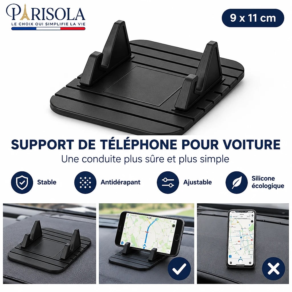 Support Téléphone Voiture Antidérapant