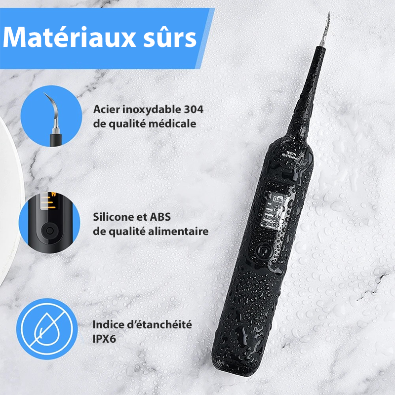 Détartreur dentaire électrique ultrasons IPX6 5 niveaux USB