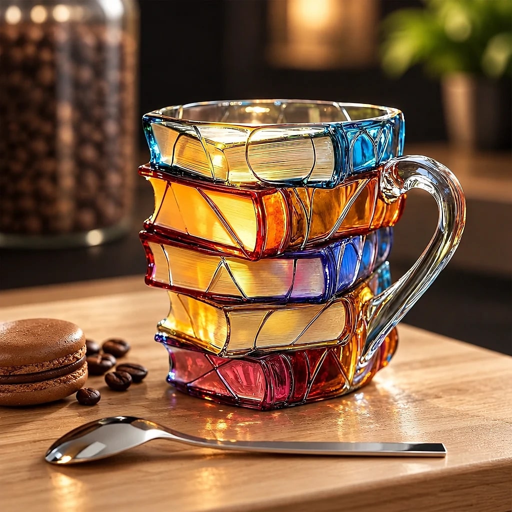 Tasse Résine Design Livre 3D