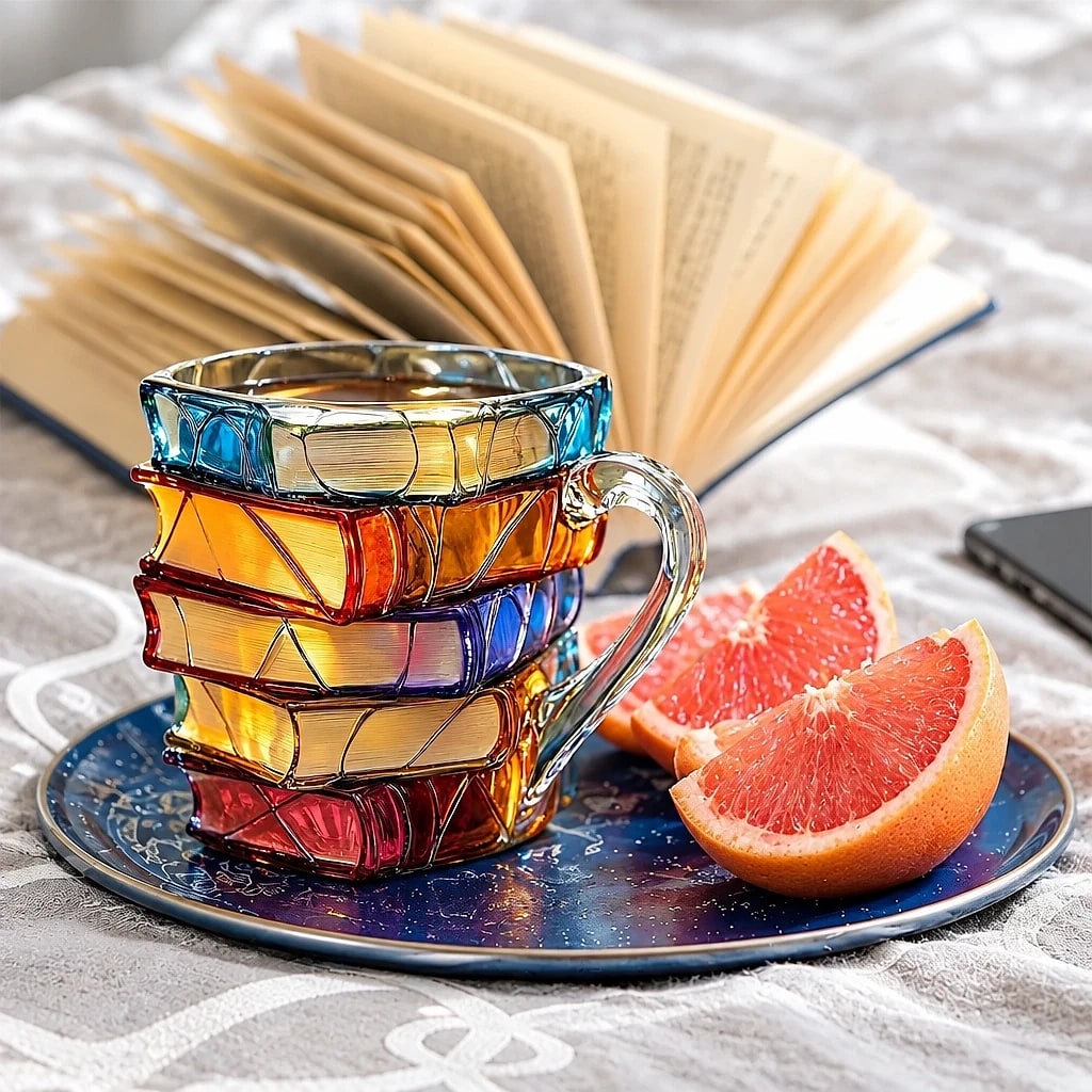 Tasse Résine Design Livre 3D