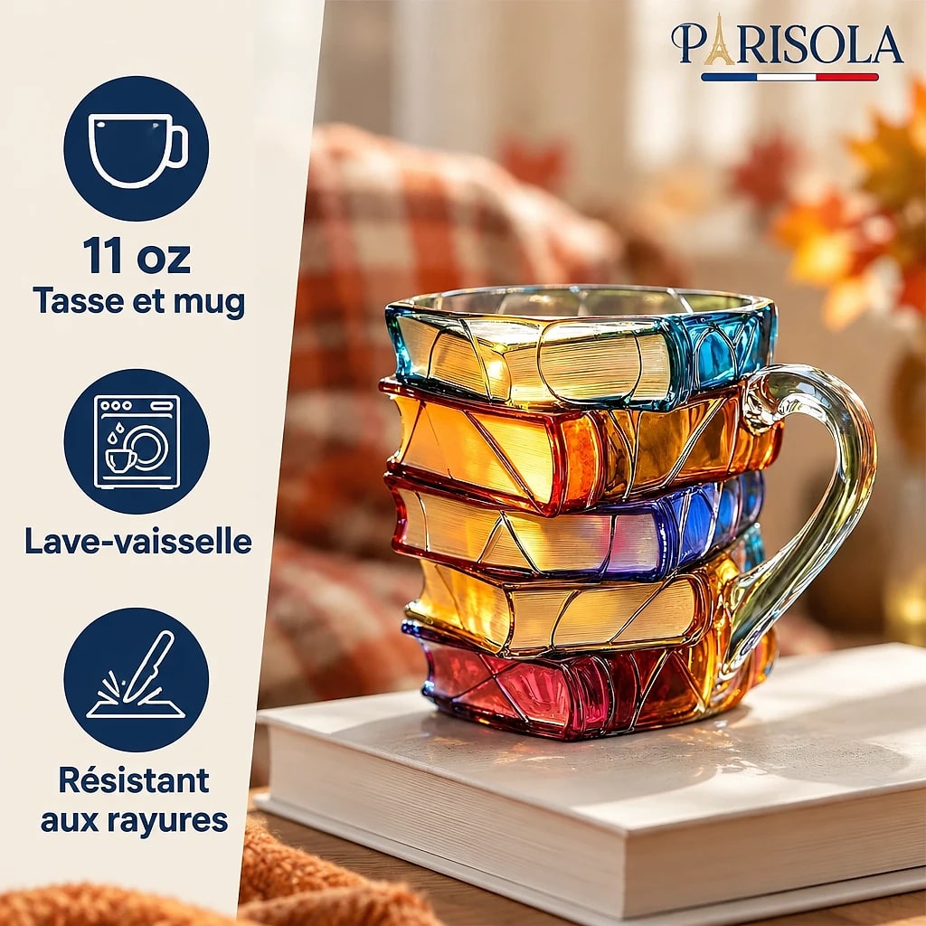 Tasse Résine Design Livre 3D