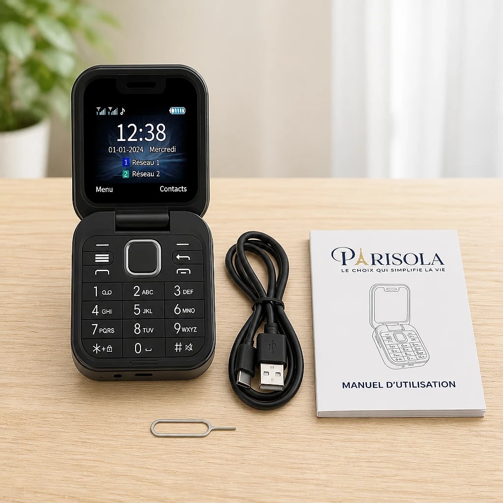 Téléphone Pliable Double SIM