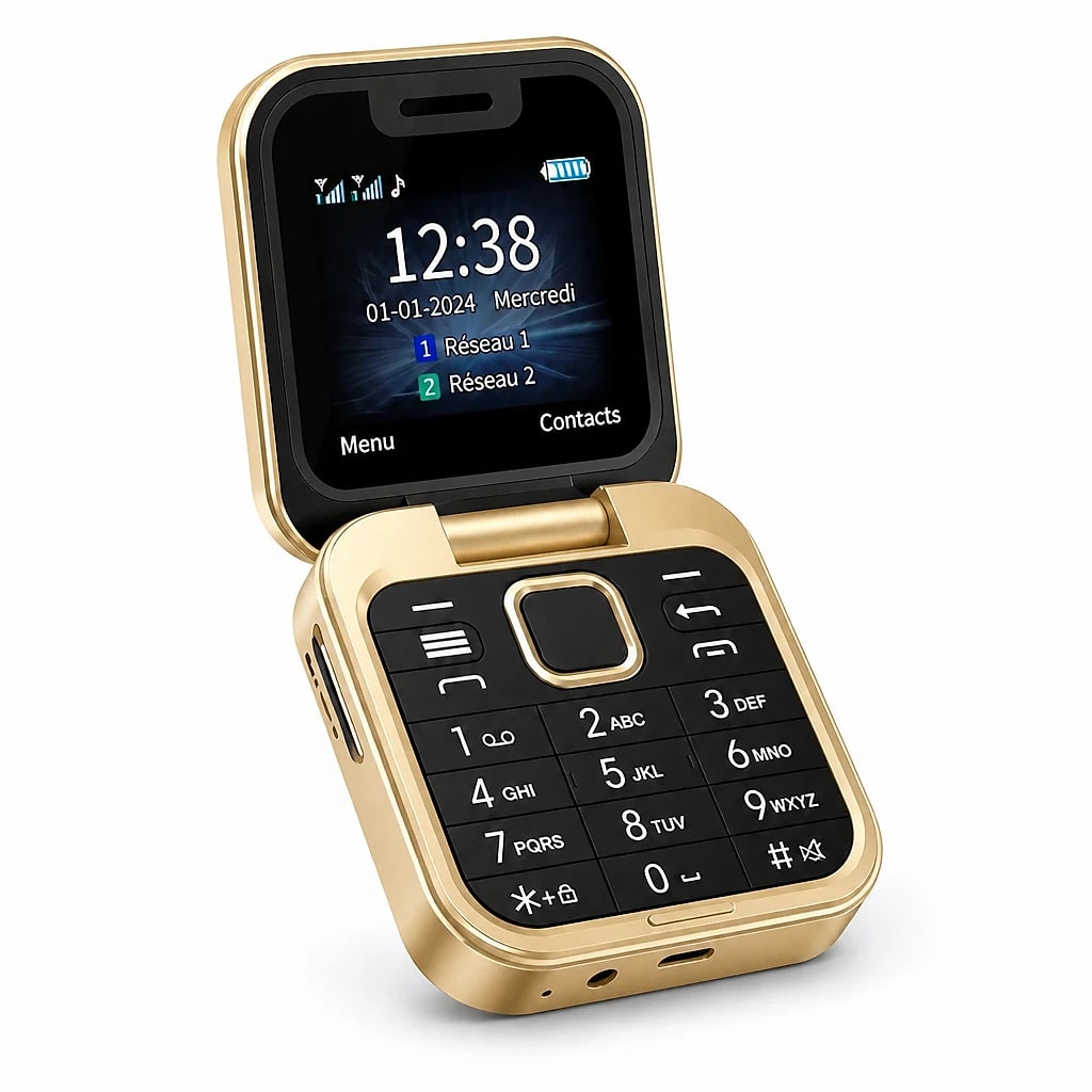 Téléphone Pliable Double SIM