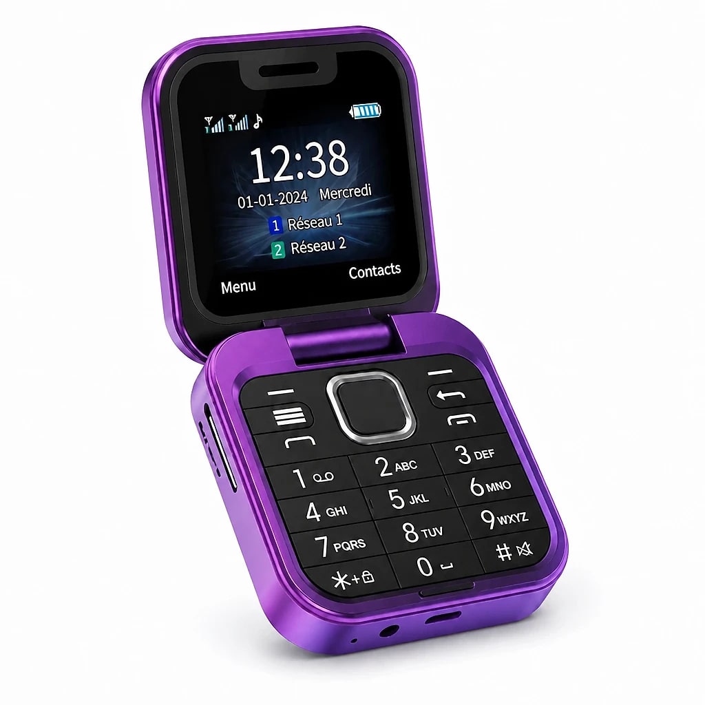 Téléphone Pliable Double SIM