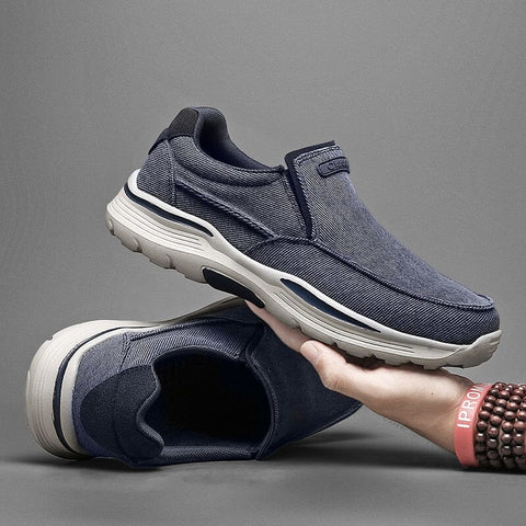 Baskets slip-on homme toile semelle EVA caoutchouc sans lacets