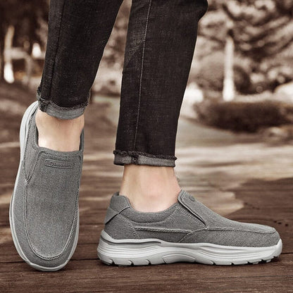 Baskets slip-on homme toile semelle EVA caoutchouc sans lacets