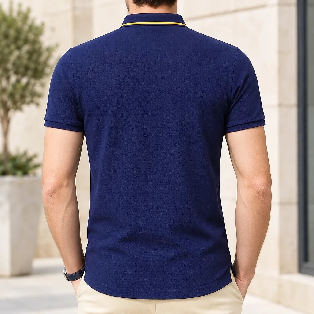 Theo – Polo Coton Col Bicolore