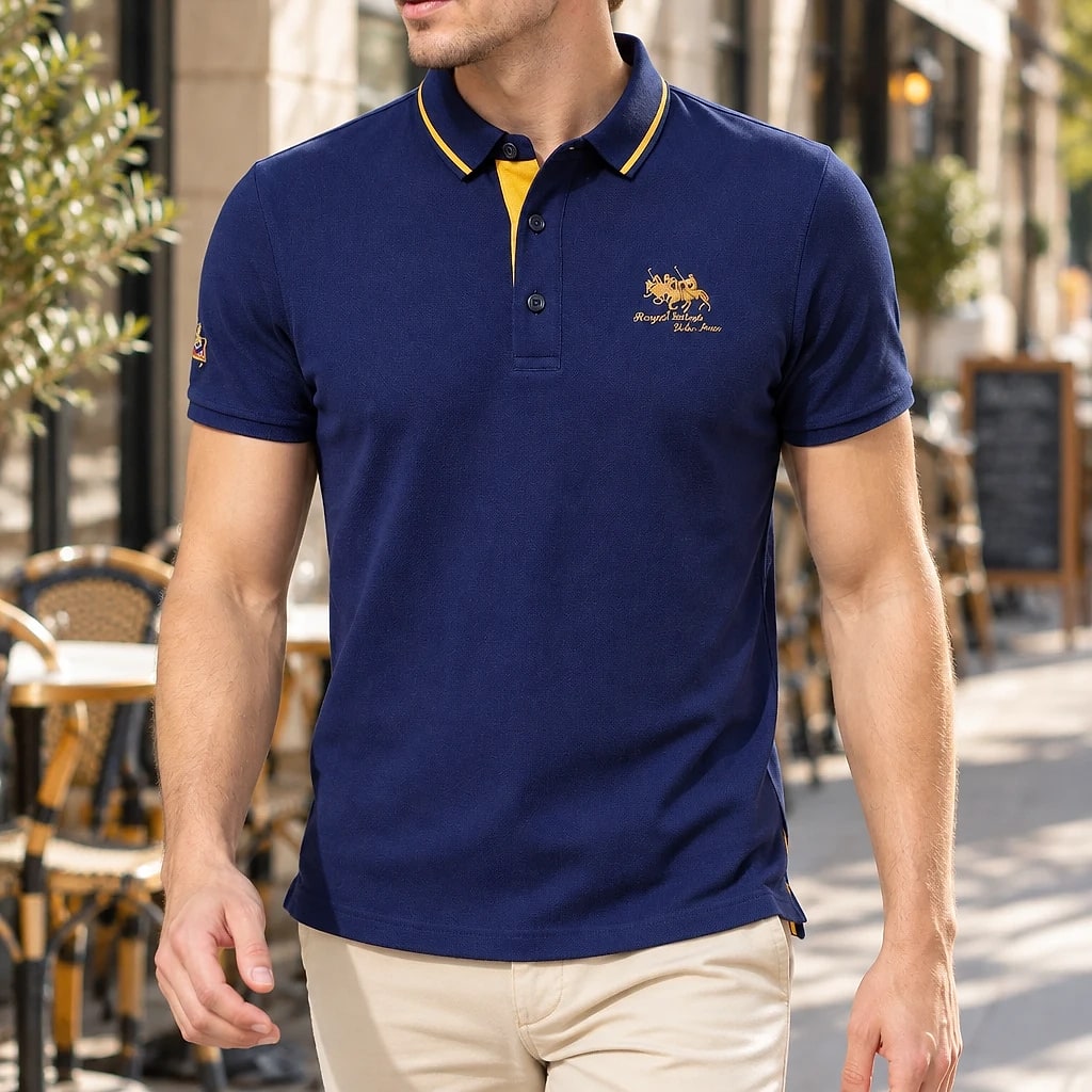 Theo – Polo Coton Col Bicolore