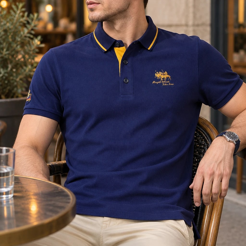 Theo – Polo Coton Col Bicolore