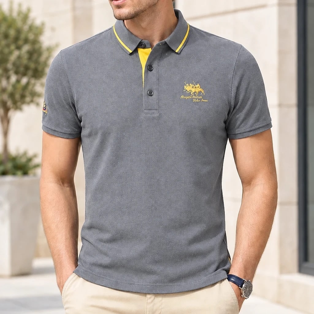 Theo – Polo Coton Col Bicolore