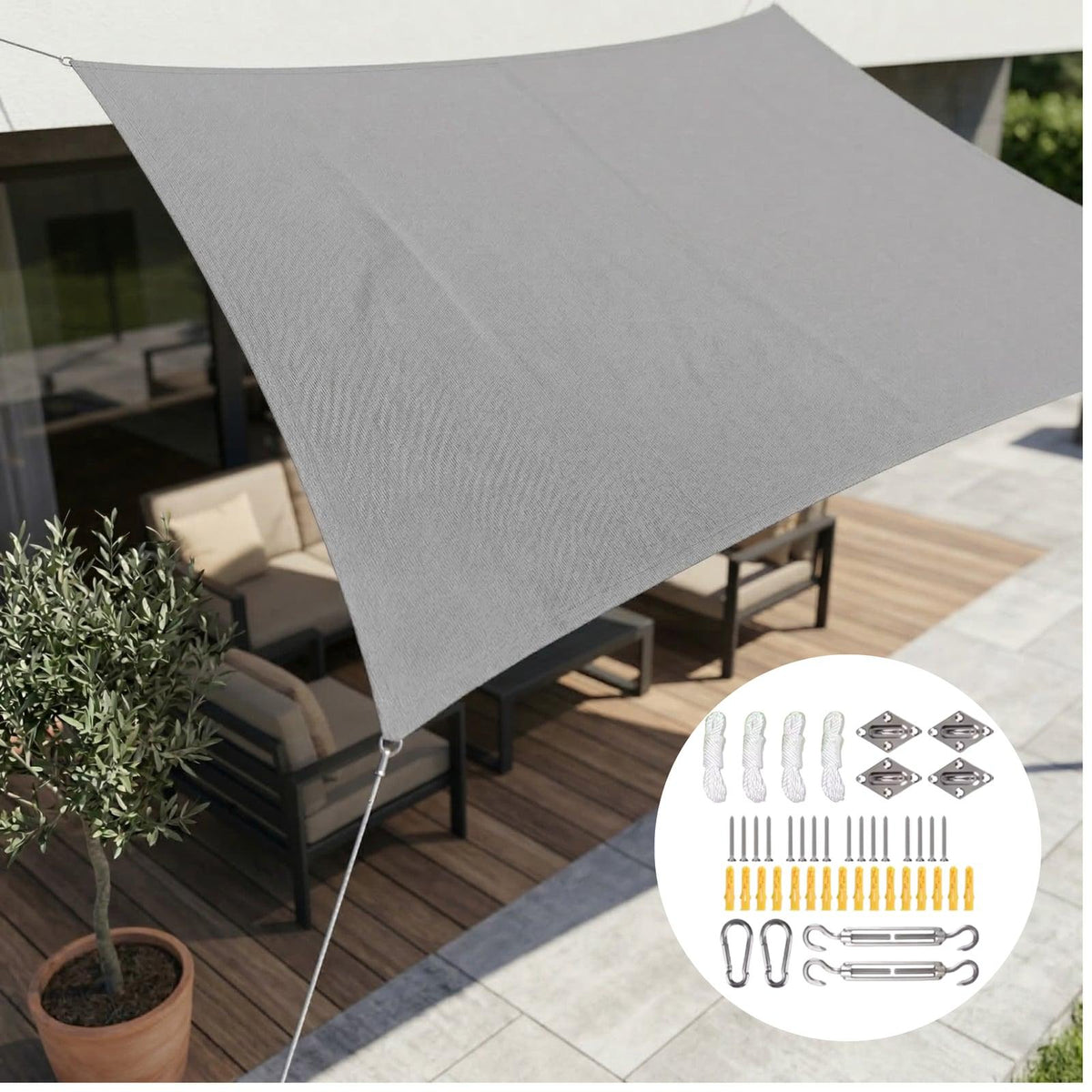 Toile d'Ombrage Rectangulaire Imperméable