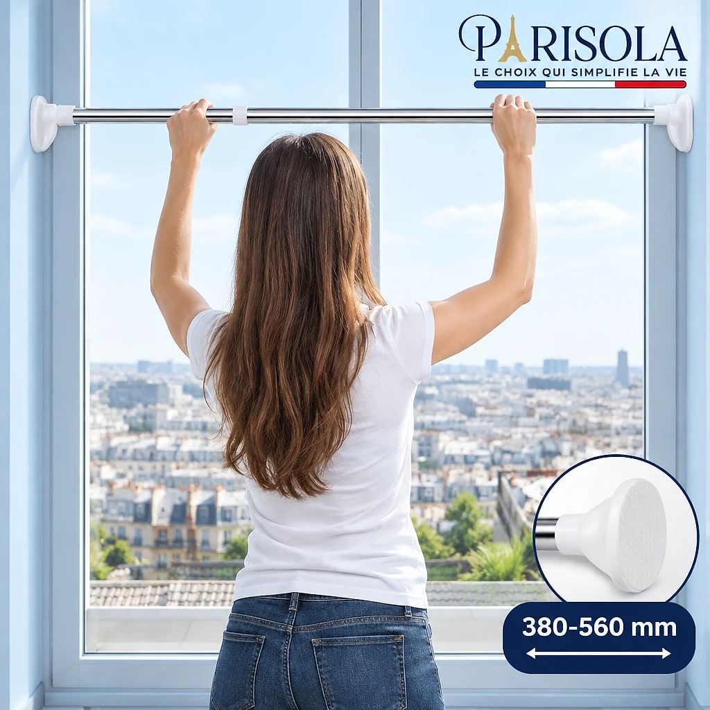 Tringle Réglable Sans Perçage Inox