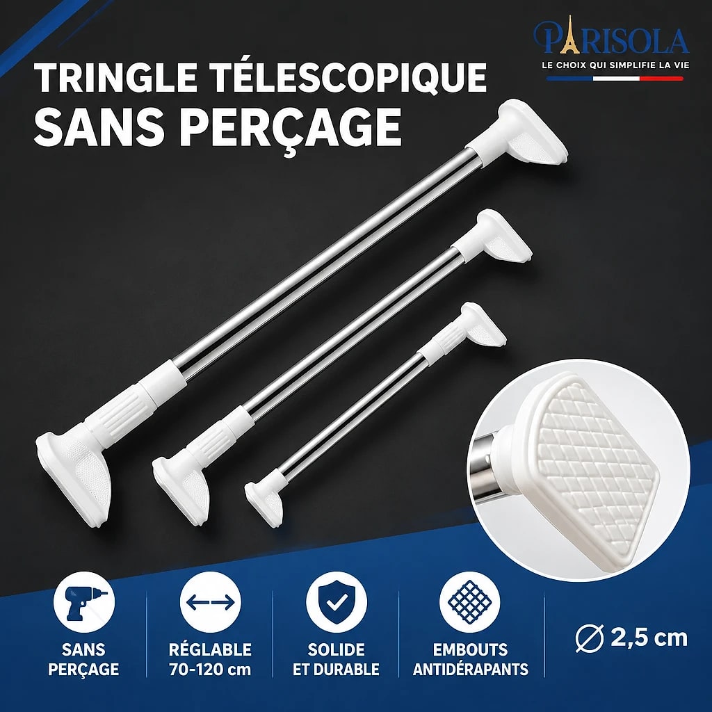 Tringle Sans Perçage Inox