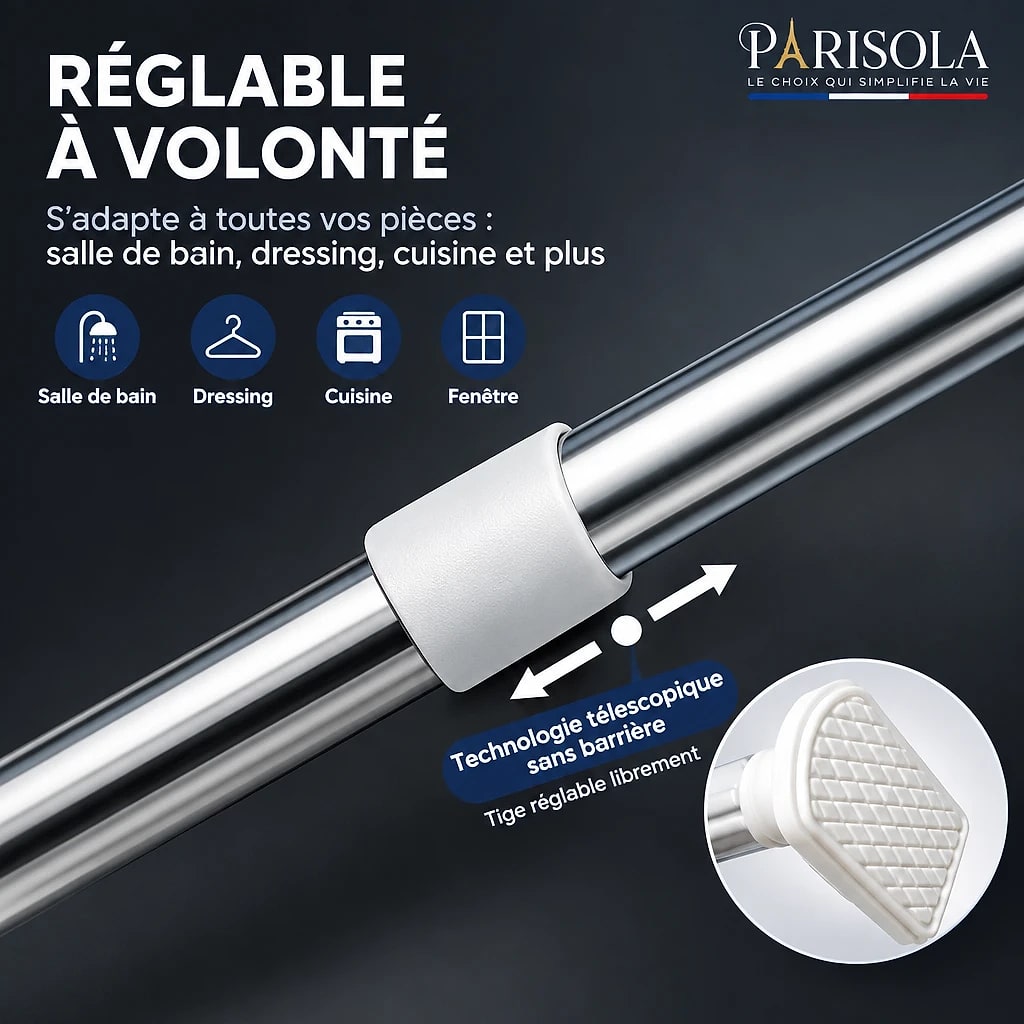 Tringle Sans Perçage Inox