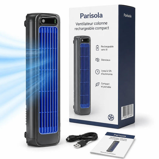 Ventilateur Colonne Rechargeable Compact