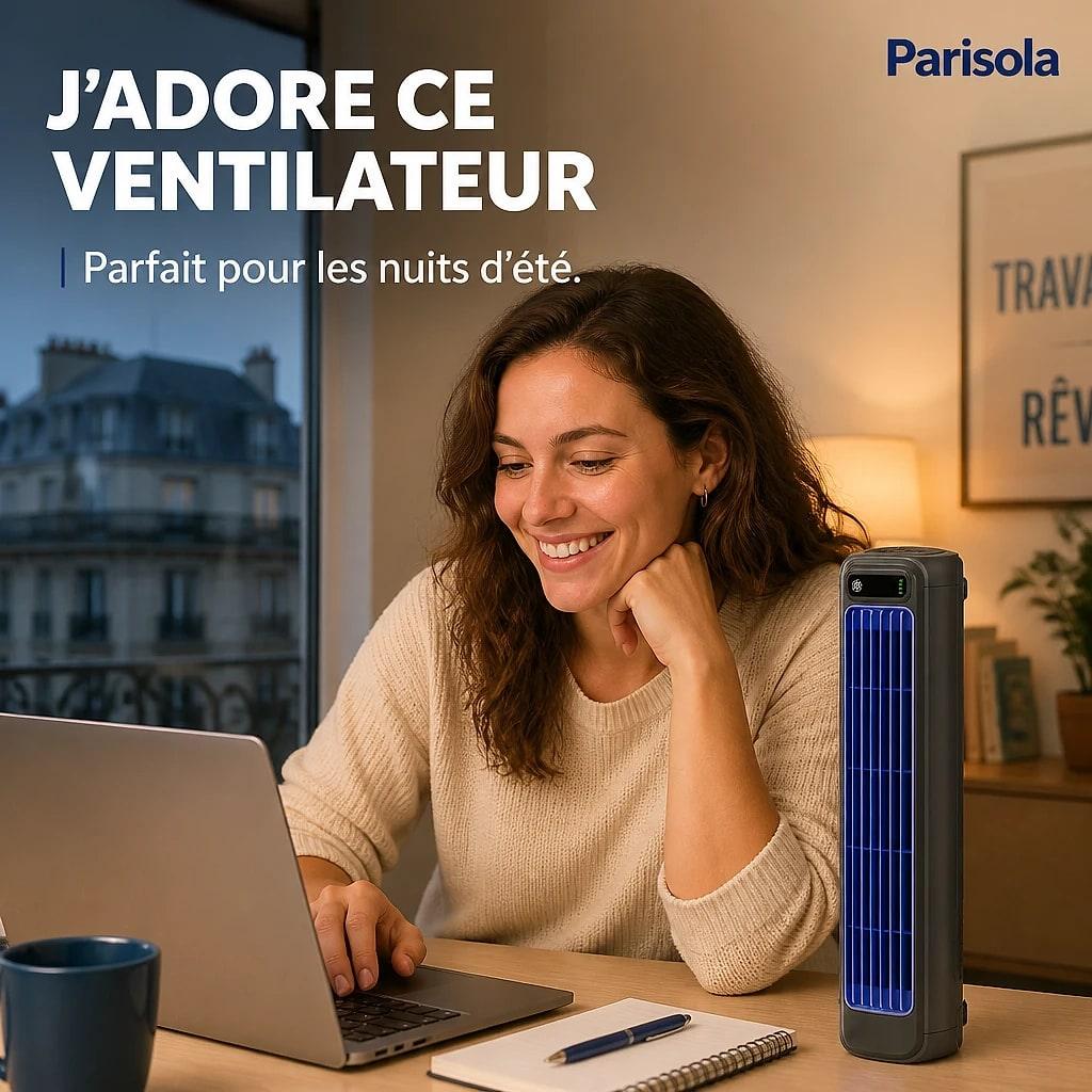 Ventilateur Colonne Rechargeable Compact
