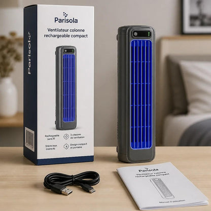Ventilateur Colonne Rechargeable Compact