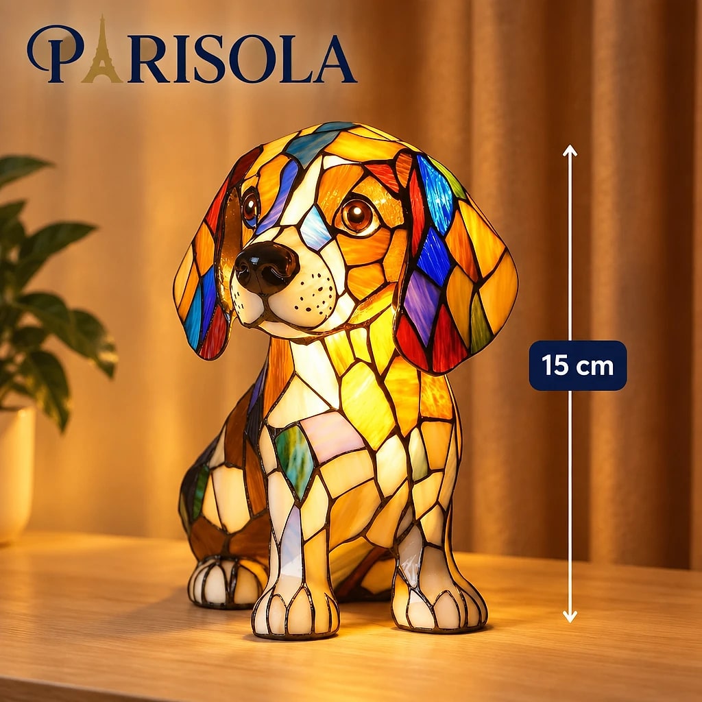 Veilleuse Chien Design Vitrail USB