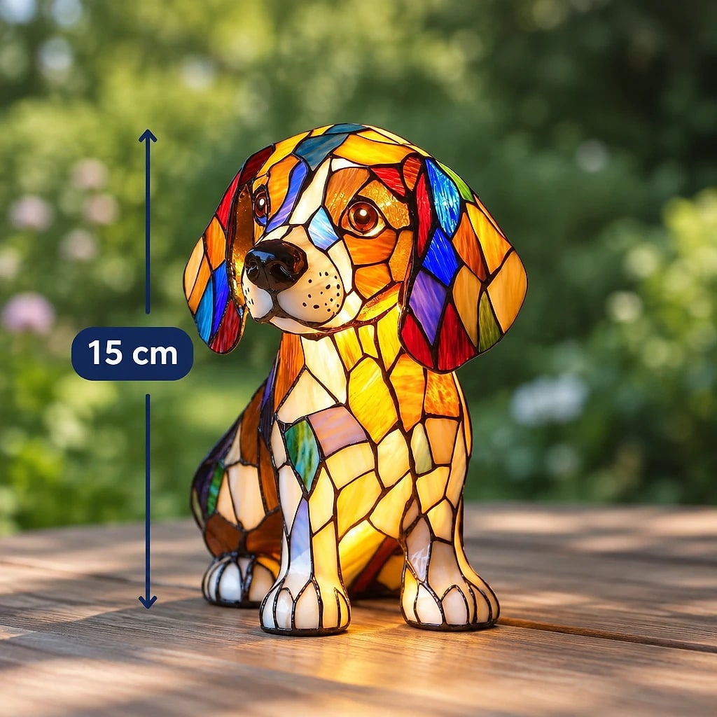 Veilleuse Chien Design Vitrail USB