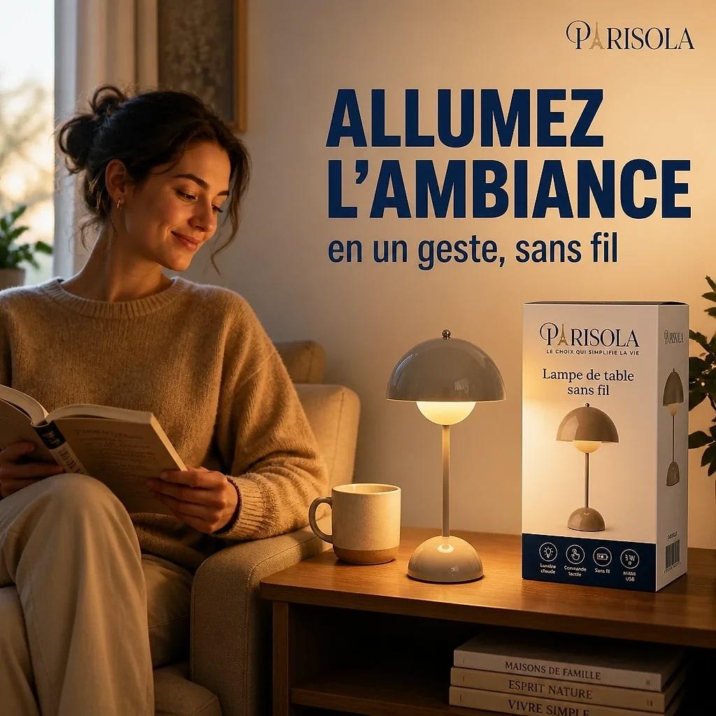 Véloria – Lampe de Chevet Sans Fil