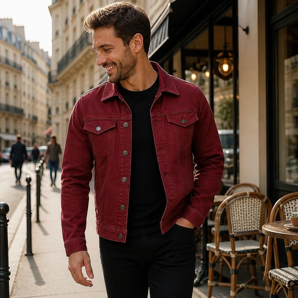 Veste en Jean Coupe Droite